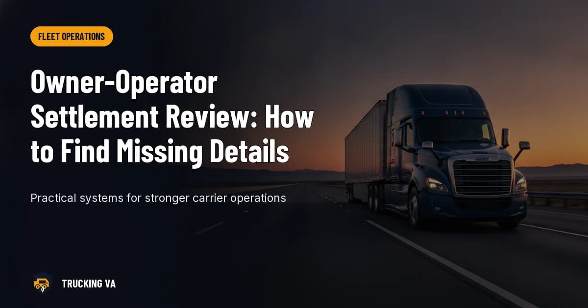 Owner-Operator Settlement Review: How to Find Missing Details trucking guide thumbnail