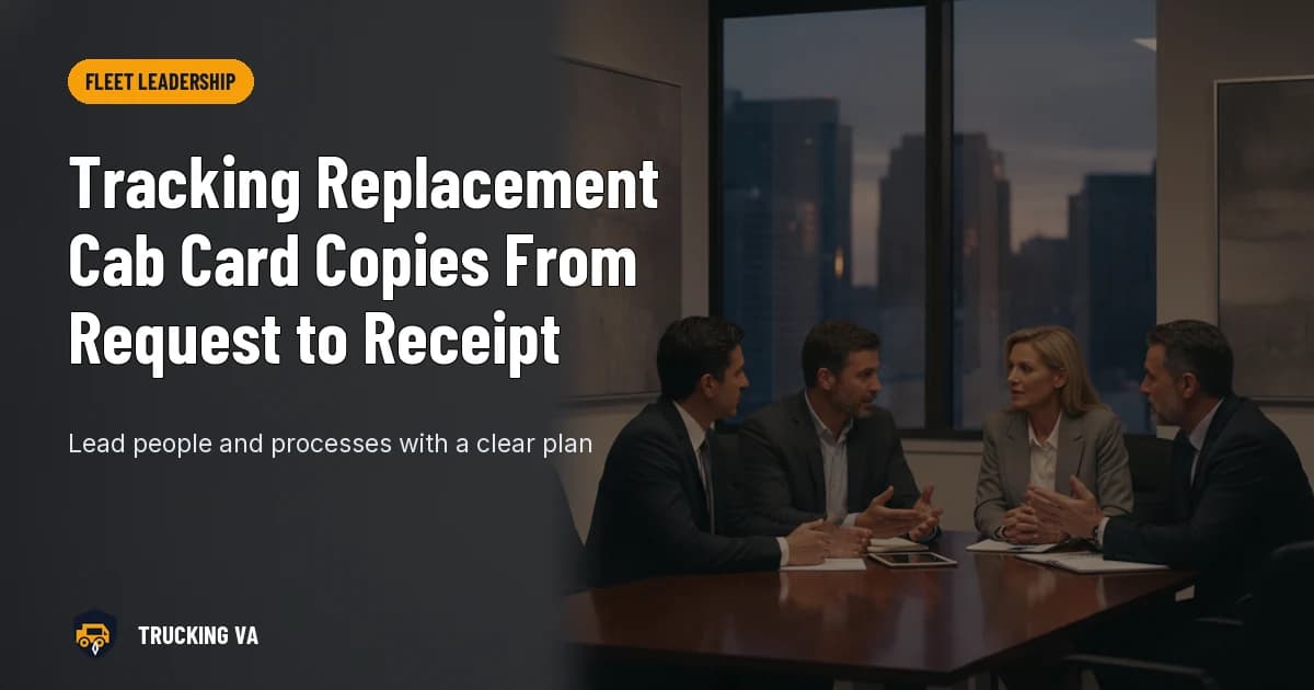 Tracking Replacement Cab Card Copies From Request to Receipt trucking guide thumbnail