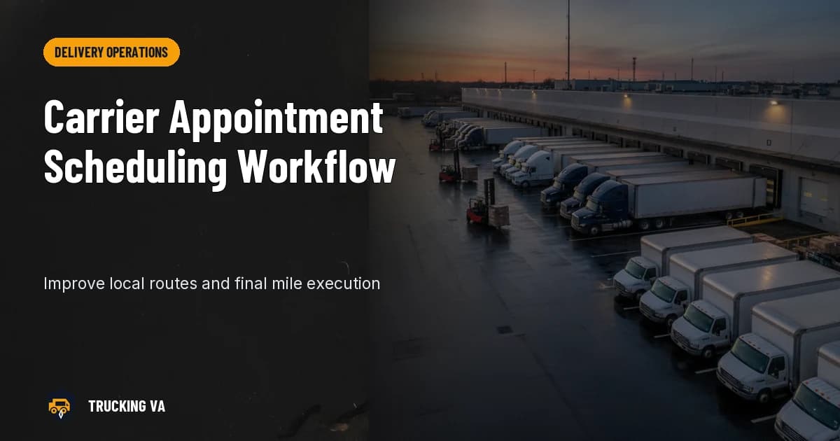 Carrier Appointment Scheduling Workflow trucking guide thumbnail