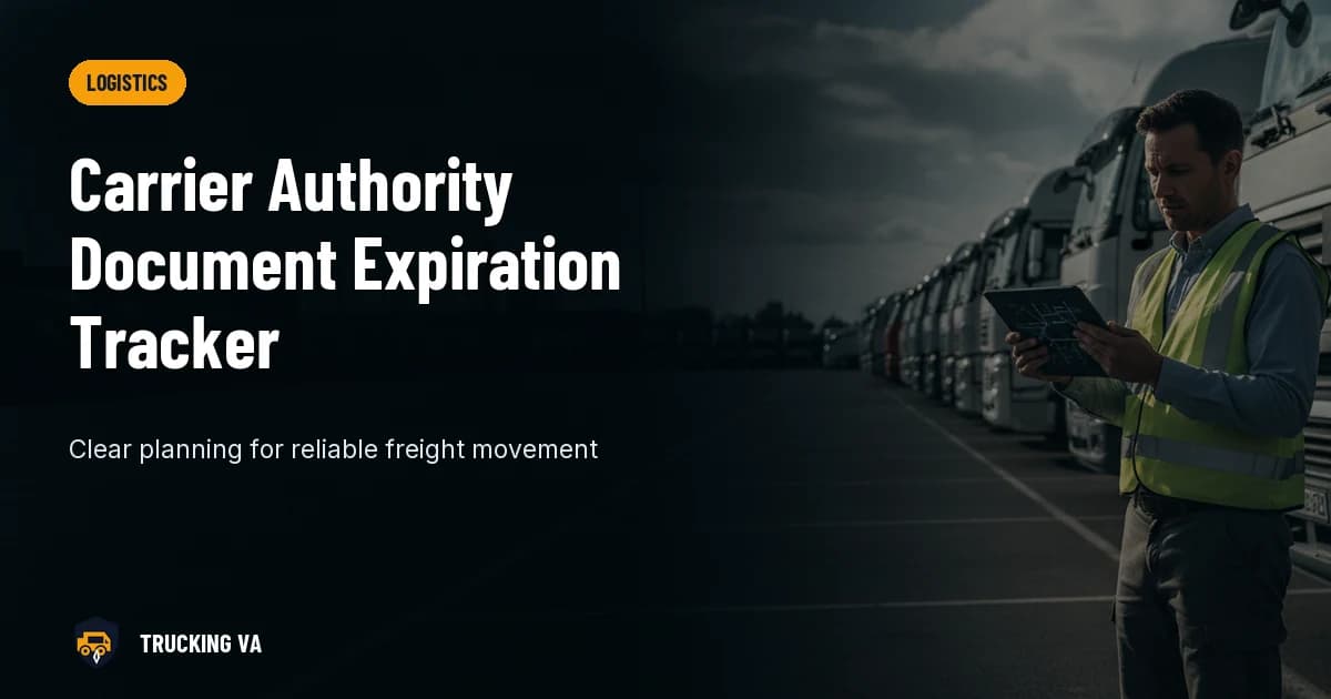 Carrier Authority Document Expiration Tracker trucking guide thumbnail