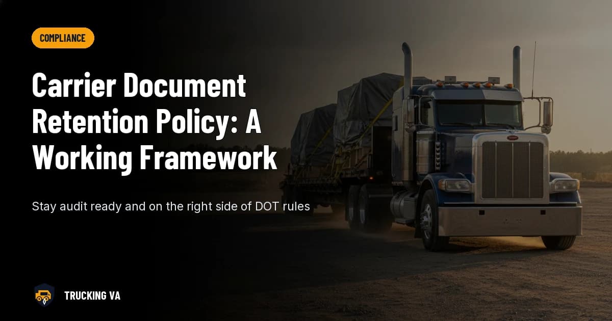 Carrier Document Retention Policy: A Working Framework trucking guide thumbnail