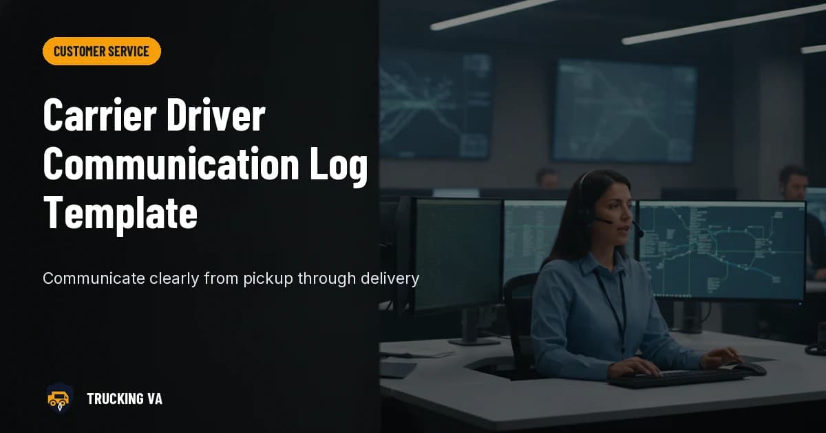 Carrier Driver Communication Log Template trucking guide thumbnail