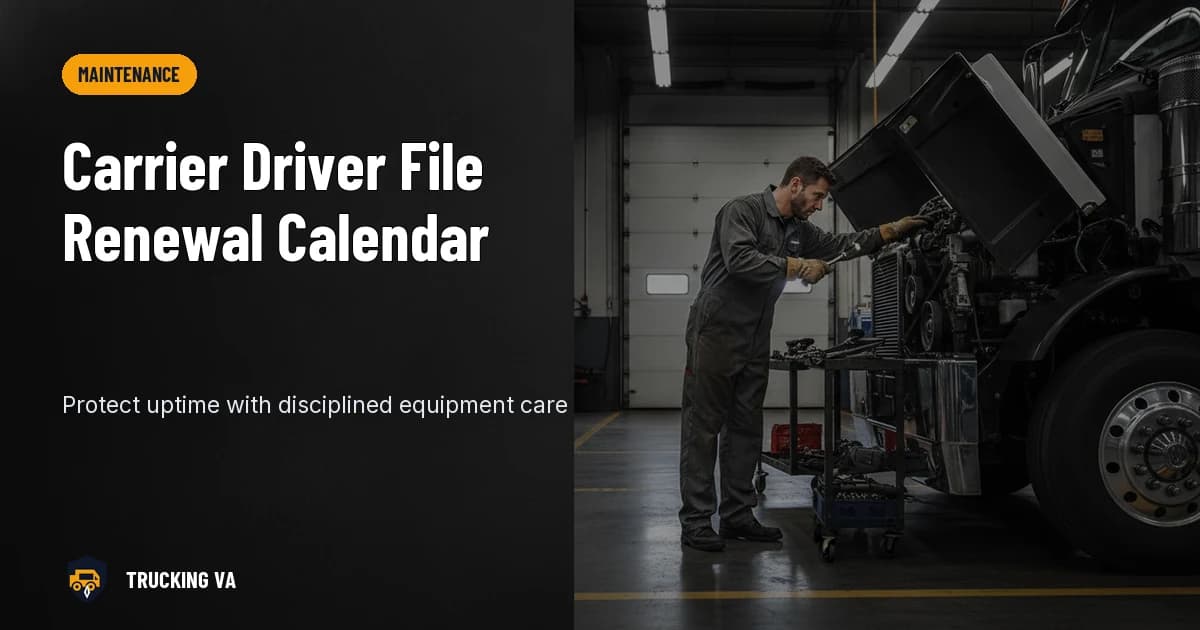 Carrier Driver File Renewal Calendar trucking guide thumbnail
