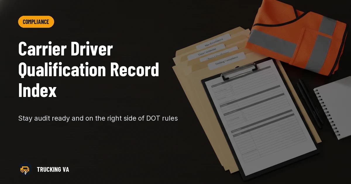 Carrier Driver Qualification Record Index trucking guide thumbnail