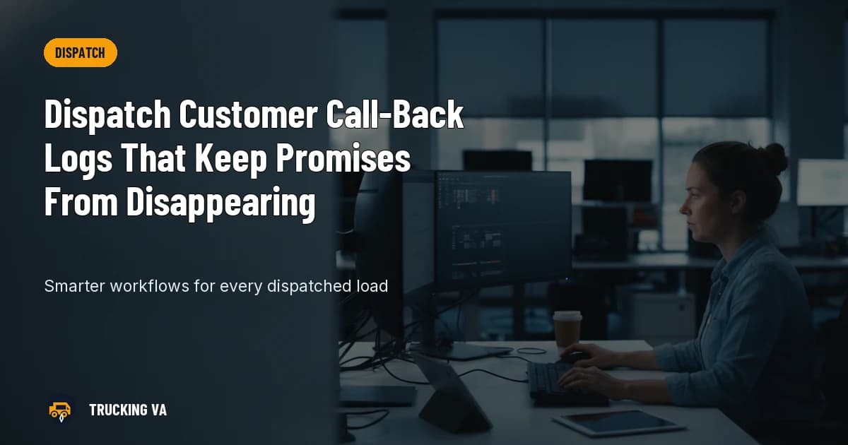 Dispatch Customer Call-Back Logs That Keep Promises From Disappearing trucking guide thumbnail