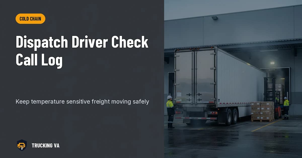 Dispatch Driver Check Call Log trucking guide thumbnail