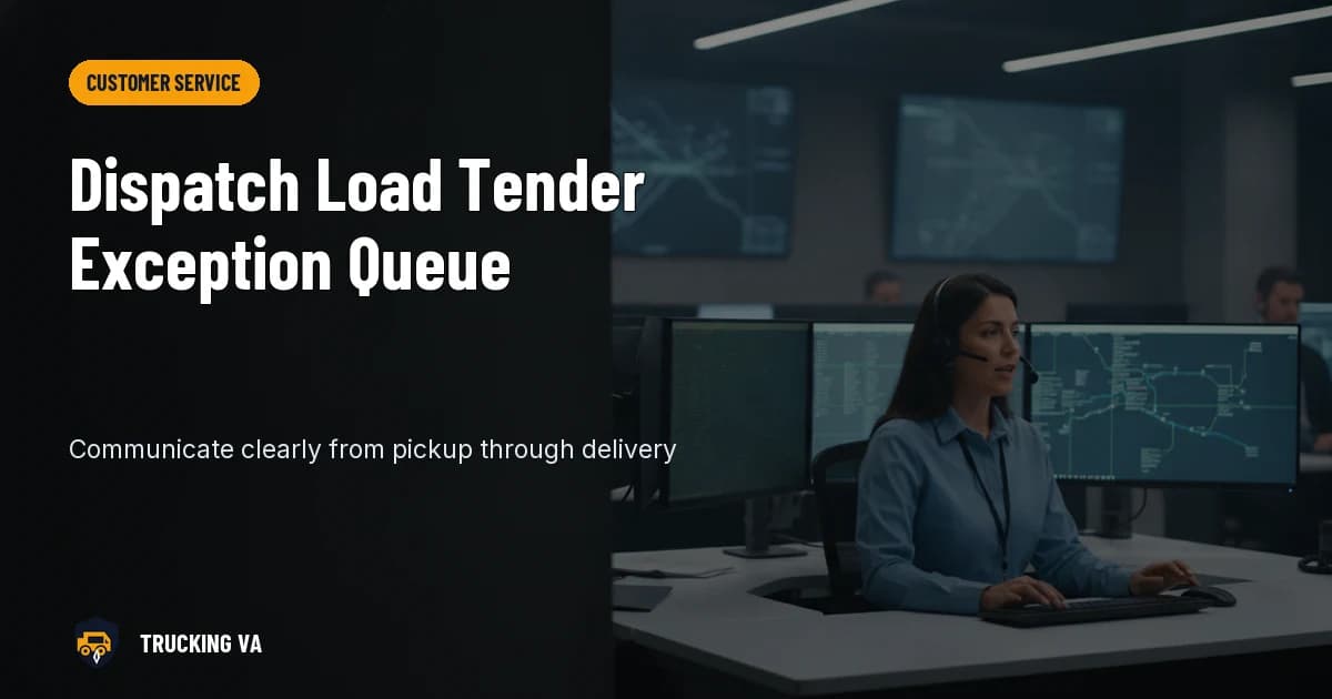 Dispatch Load Tender Exception Queue trucking guide thumbnail