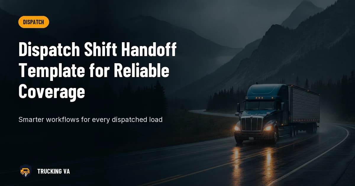 Dispatch Shift Handoff Template for Reliable Coverage trucking guide thumbnail