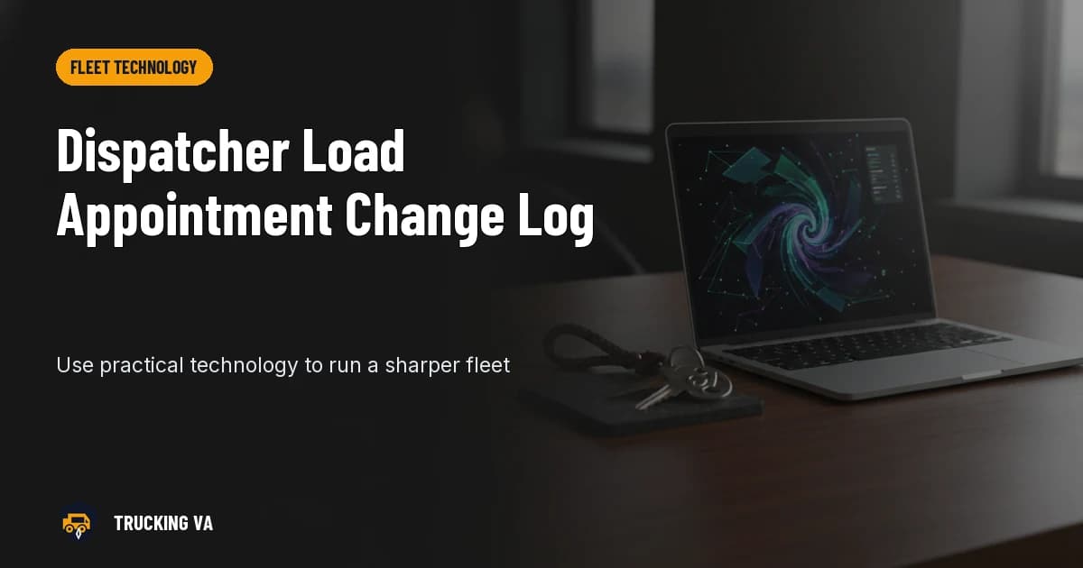 Dispatcher Load Appointment Change Log trucking guide thumbnail