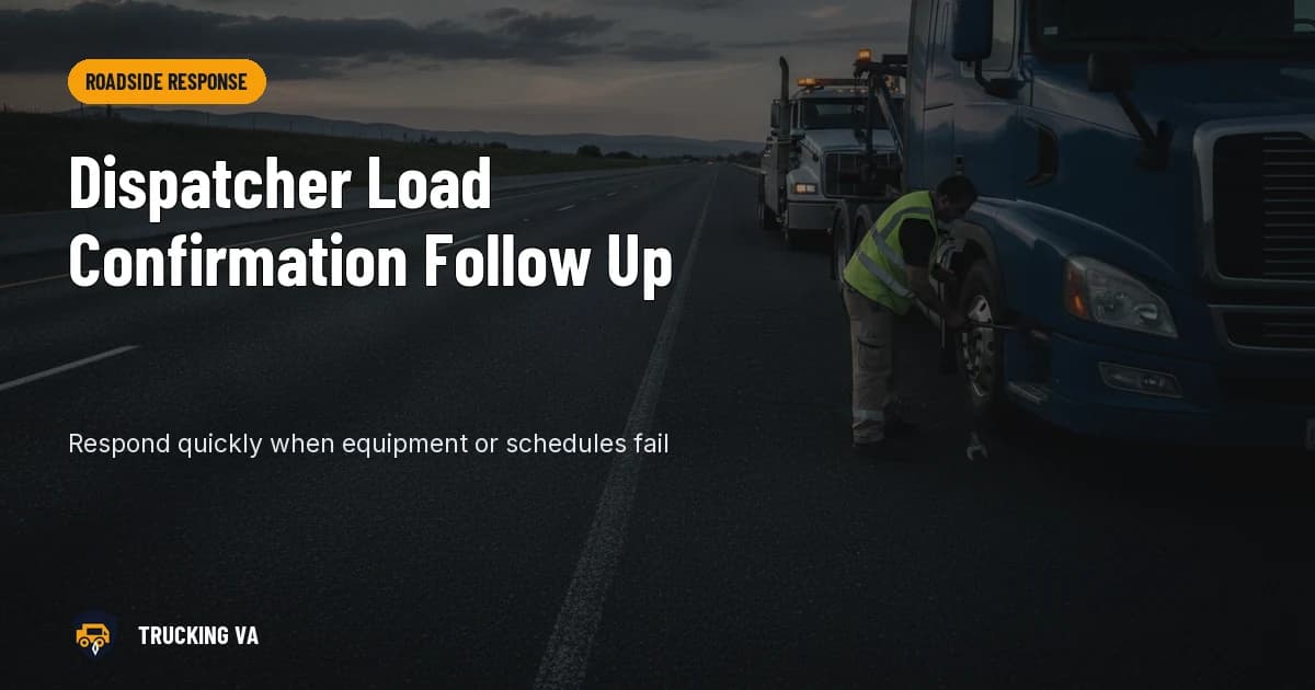 Dispatcher Load Confirmation Follow Up trucking guide thumbnail