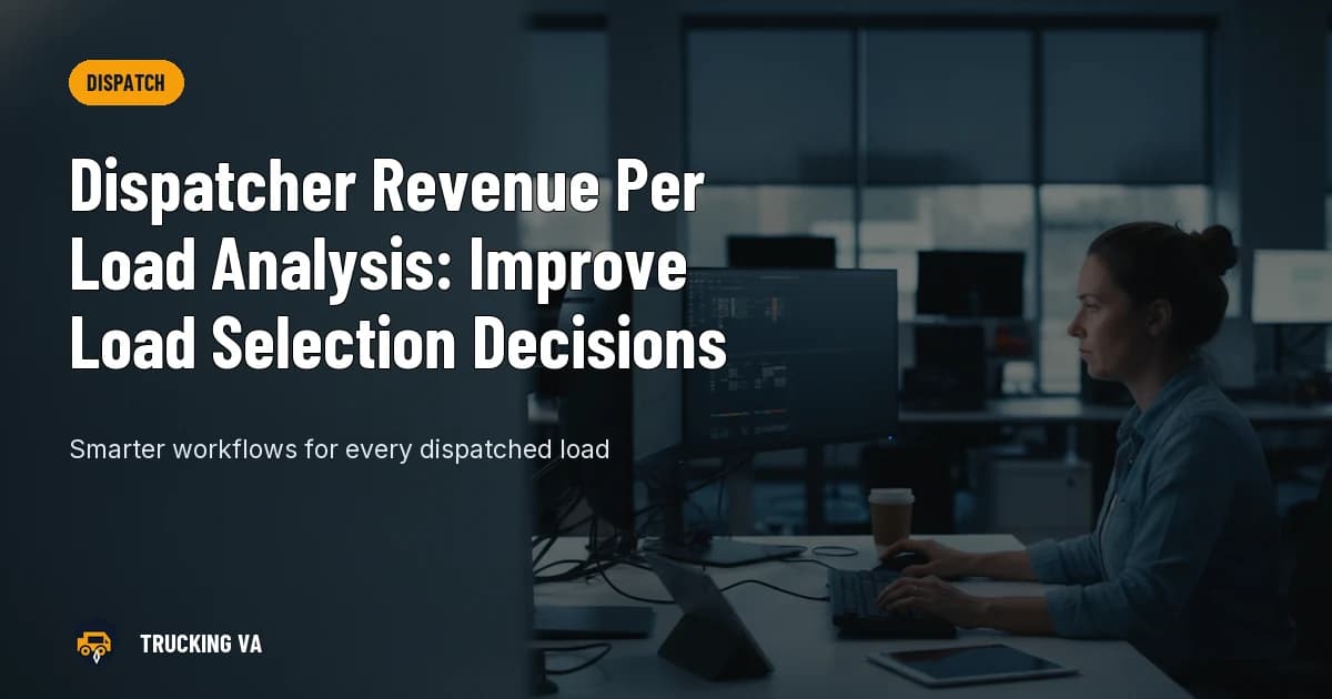 Dispatcher Revenue Per Load Analysis: Improve Load Selection Decisions trucking guide thumbnail