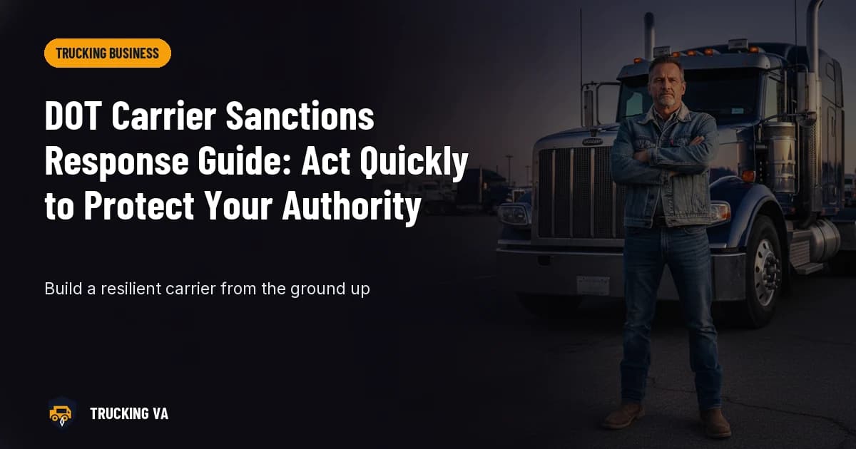 DOT Carrier Sanctions Response Guide: Act Quickly to Protect Your Authority trucking guide thumbnail