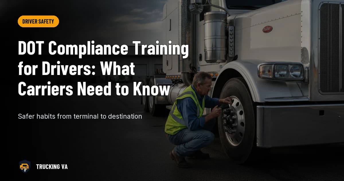 DOT Compliance Training for Drivers: What Carriers Need to Know trucking guide thumbnail