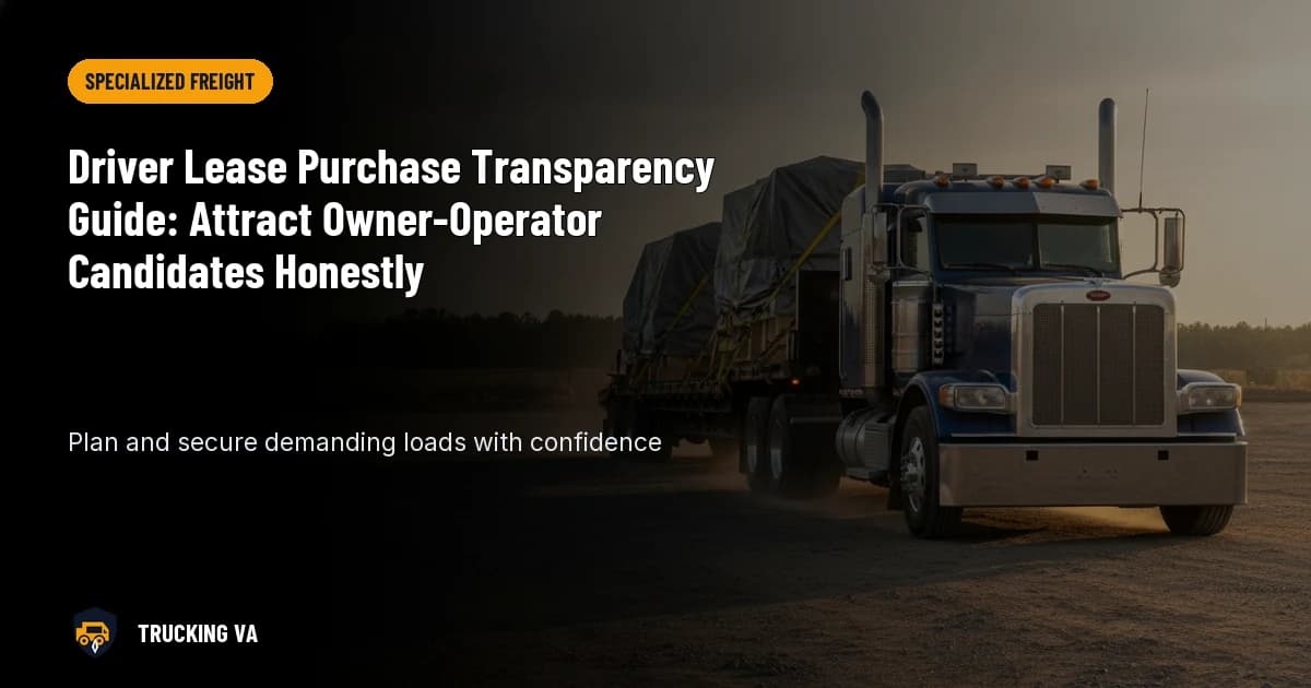 Driver Lease Purchase Transparency Guide: Attract Owner-Operator Candidates Honestly trucking guide thumbnail