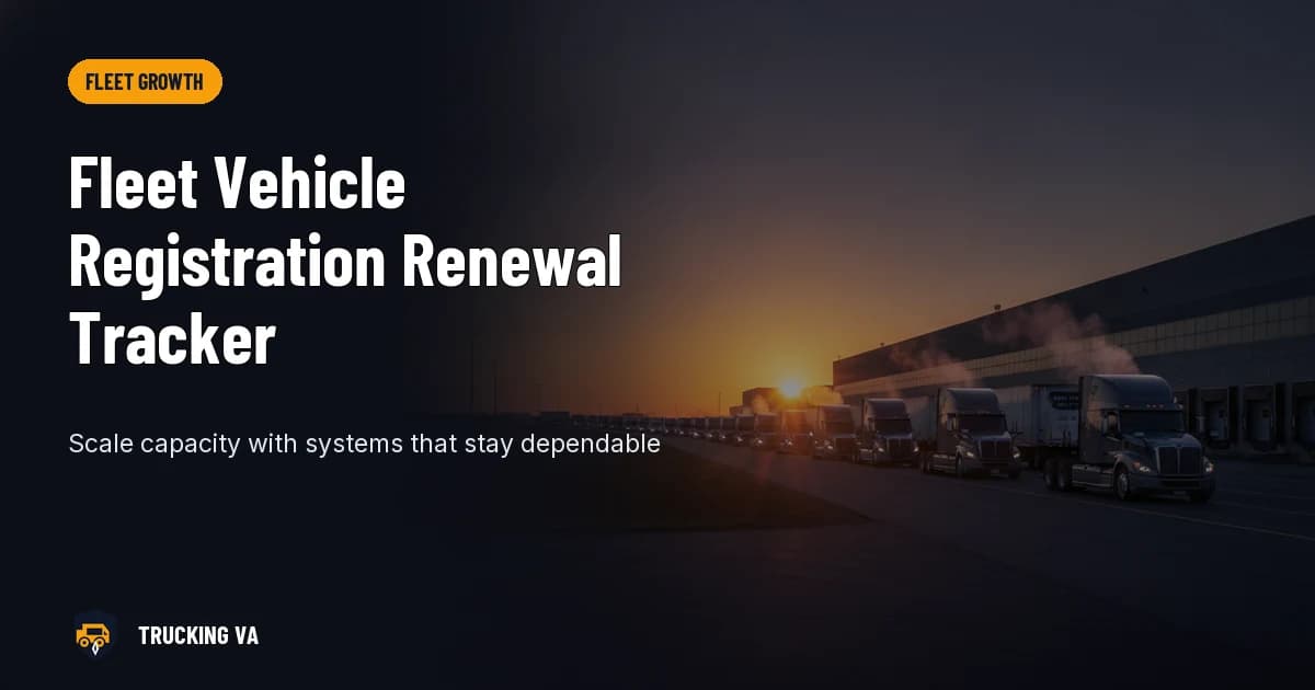 Fleet Vehicle Registration Renewal Tracker trucking guide thumbnail