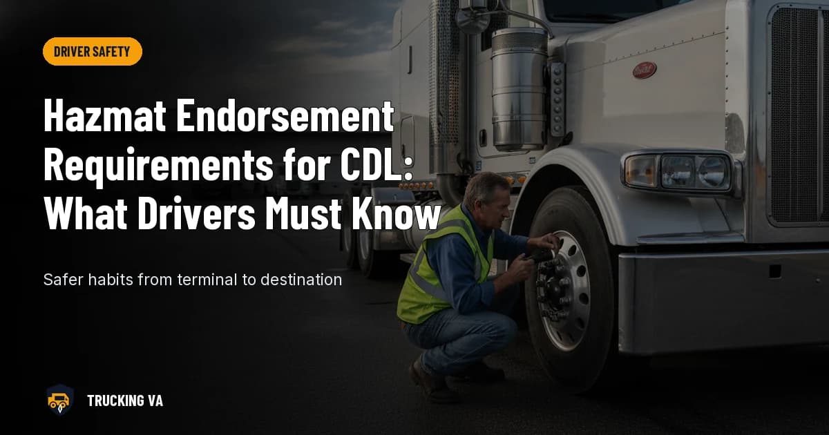 Hazmat Endorsement Requirements for CDL: What Drivers Must Know trucking guide thumbnail