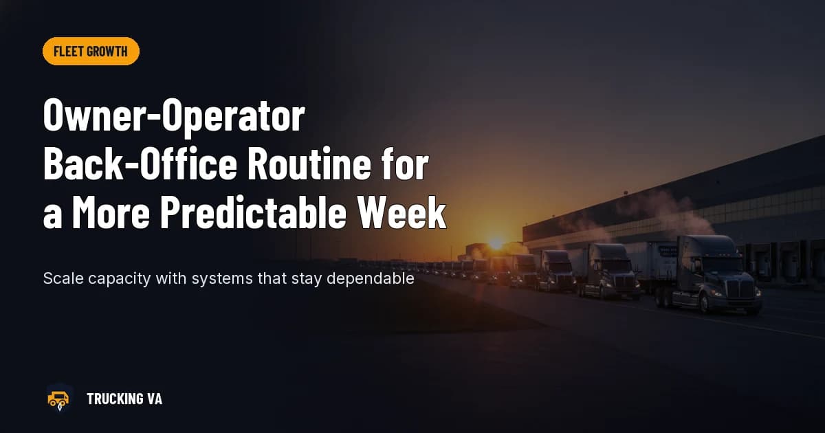 Owner-Operator Back-Office Routine for a More Predictable Week trucking guide thumbnail