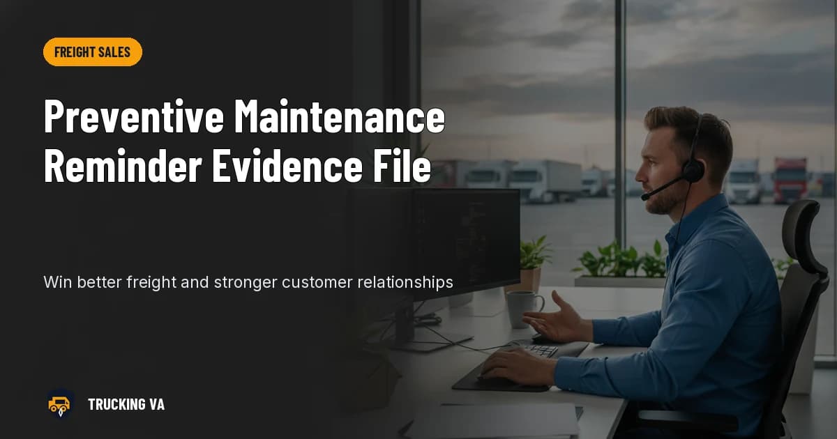 Preventive Maintenance Reminder Evidence File trucking guide thumbnail
