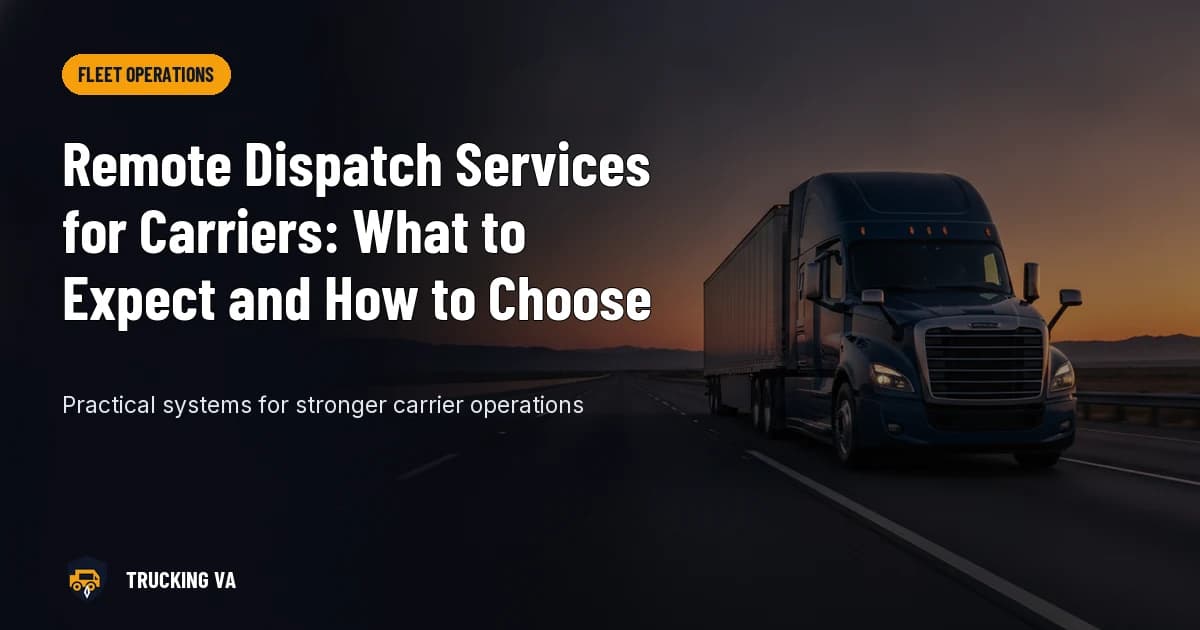 Remote Dispatch Services for Carriers: What to Expect and How to Choose trucking guide thumbnail