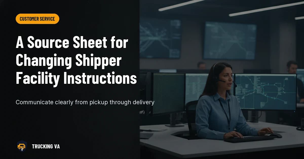 A Source Sheet for Changing Shipper Facility Instructions trucking guide thumbnail