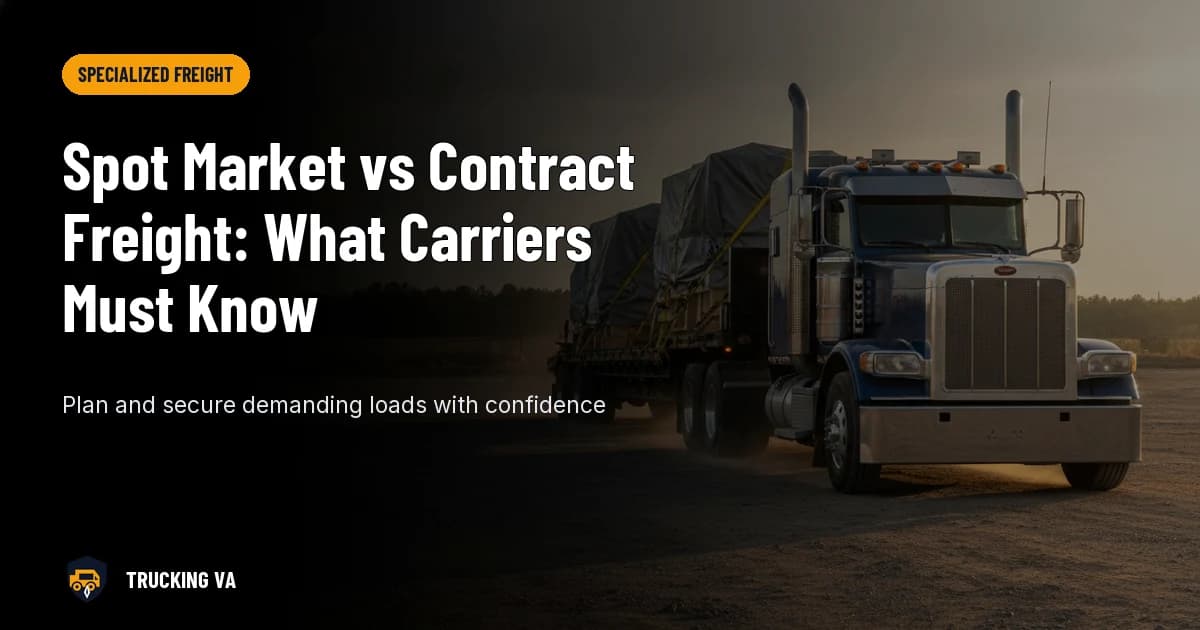 Spot Market vs Contract Freight: What Carriers Must Know trucking guide thumbnail