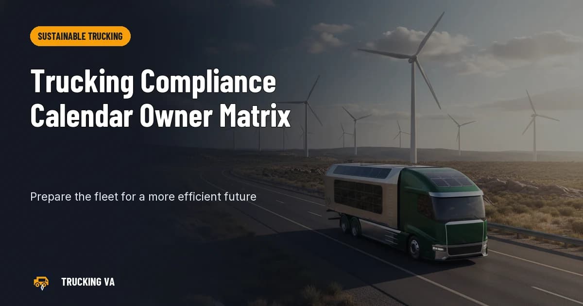 Trucking Compliance Calendar Owner Matrix trucking guide thumbnail