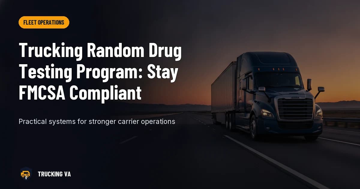 Trucking Random Drug Testing Program: Stay FMCSA Compliant trucking guide thumbnail