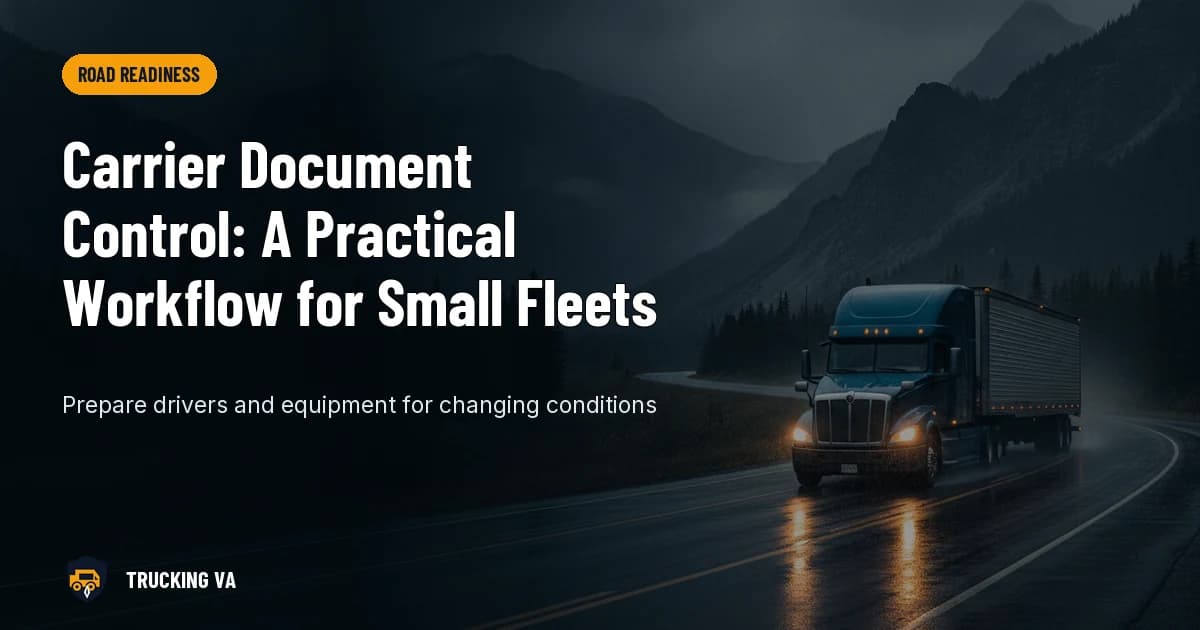 Carrier Document Control: A Practical Workflow for Small Fleets trucking guide thumbnail