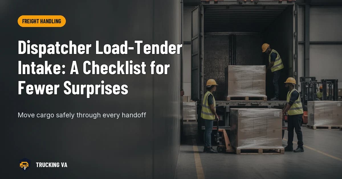 Dispatcher Load-Tender Intake: A Checklist for Fewer Surprises trucking guide thumbnail