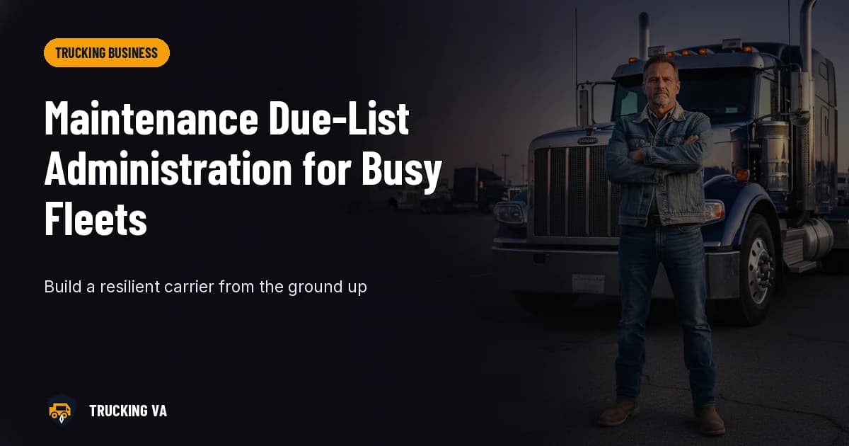 Maintenance Due-List Administration for Busy Fleets trucking guide thumbnail
