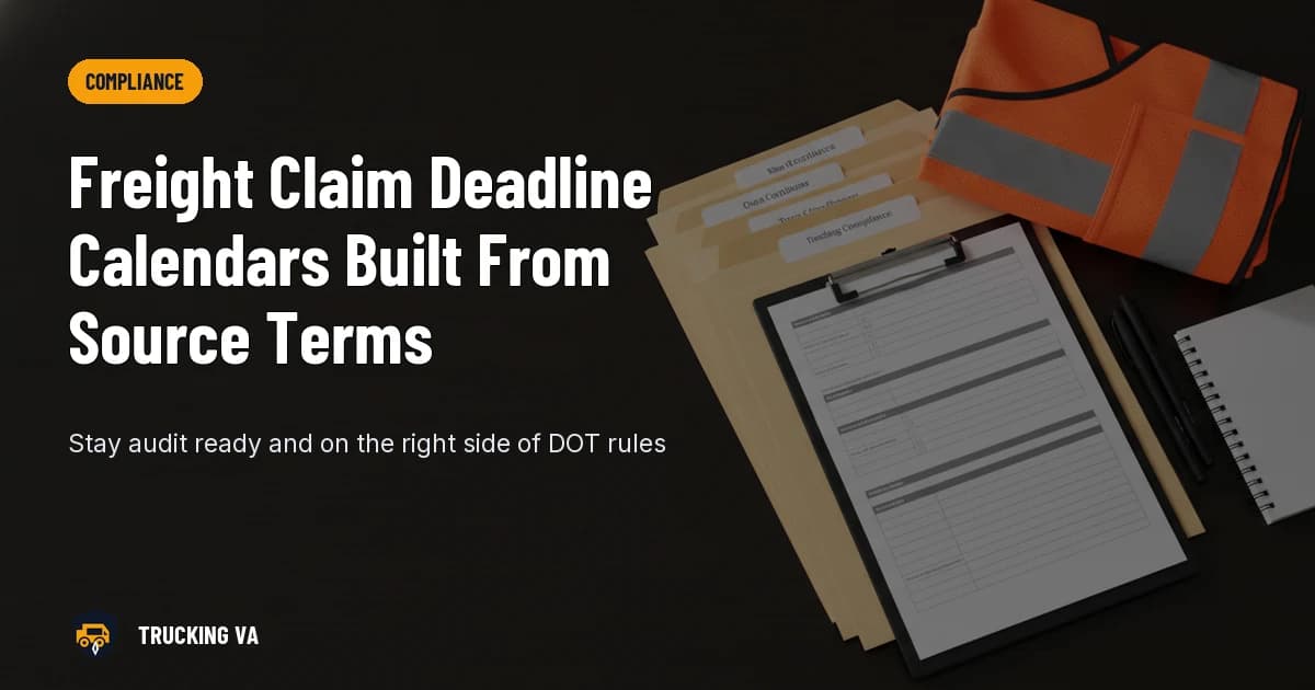 Freight Claim Deadline Calendars Built From Source Terms trucking guide thumbnail