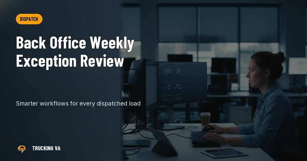 Back Office Weekly Exception Review trucking guide thumbnail