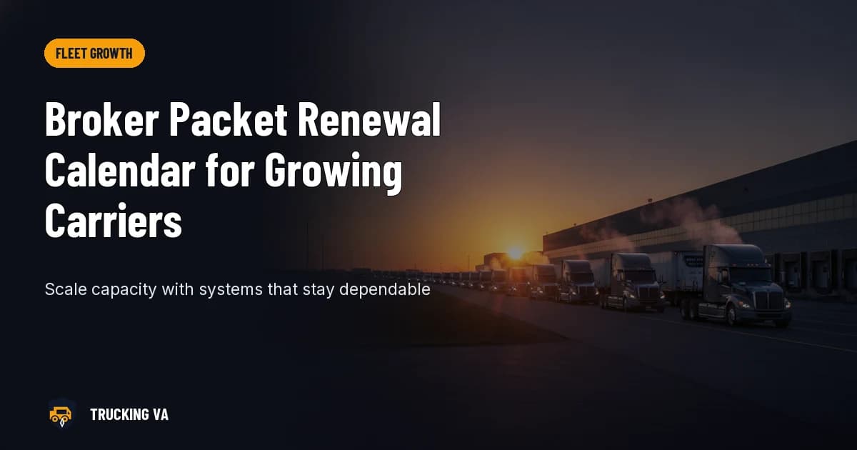 Broker Packet Renewal Calendar for Growing Carriers trucking guide thumbnail