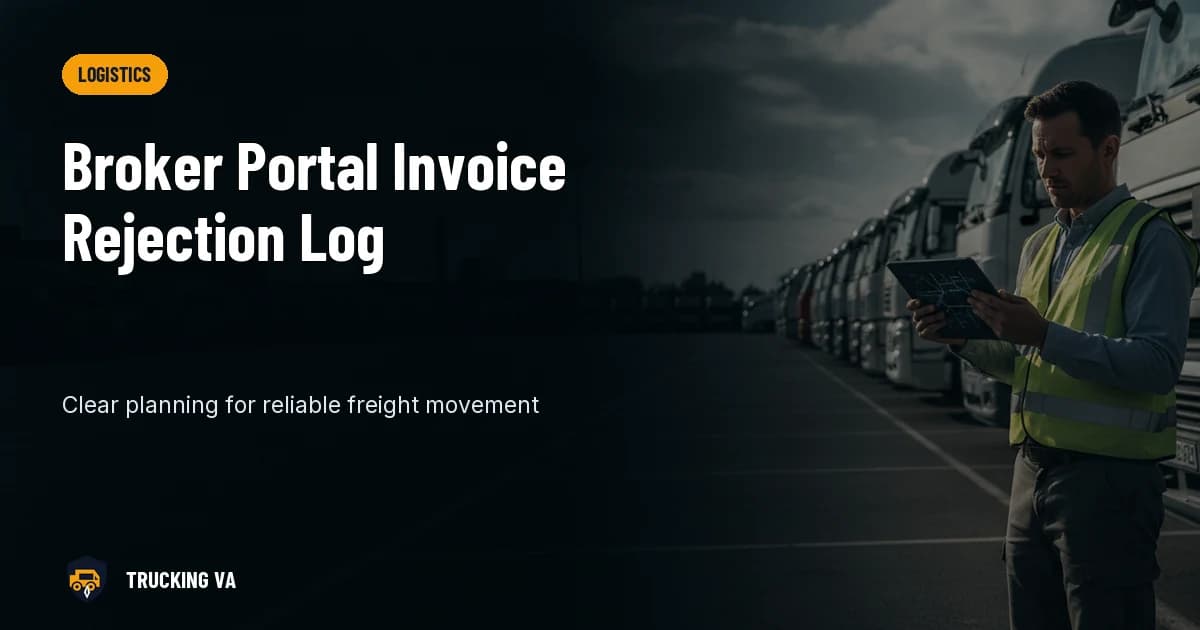 Broker Portal Invoice Rejection Log trucking guide thumbnail