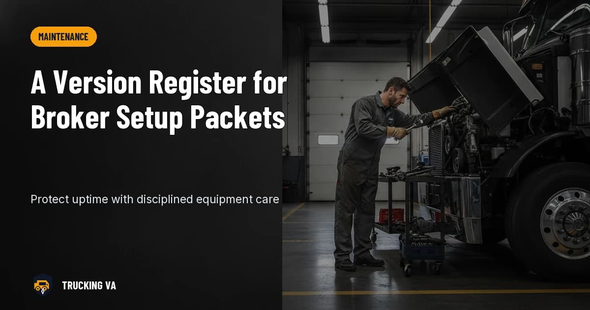 A Version Register for Broker Setup Packets trucking guide thumbnail