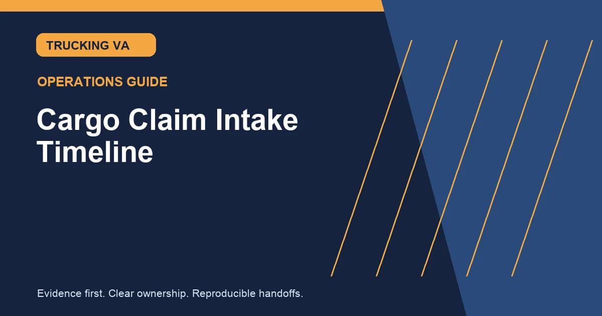 Cargo Claim Intake Timeline trucking guide thumbnail