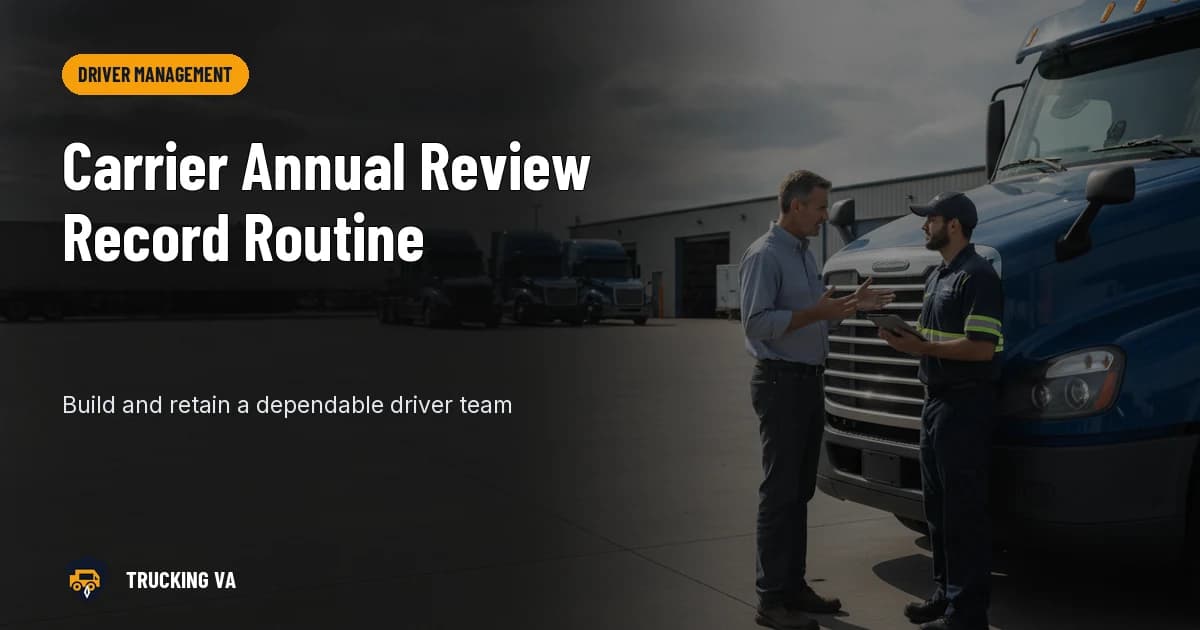 Carrier Annual Review Record Routine trucking guide thumbnail