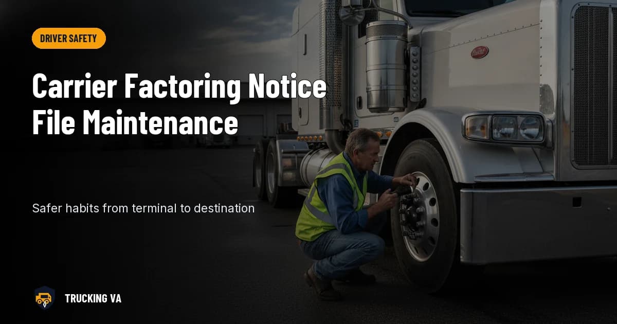 Carrier Factoring Notice File Maintenance trucking guide thumbnail