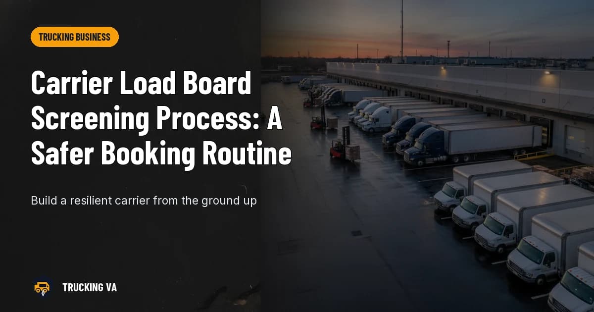 Carrier Load Board Screening Process: A Safer Booking Routine trucking guide thumbnail