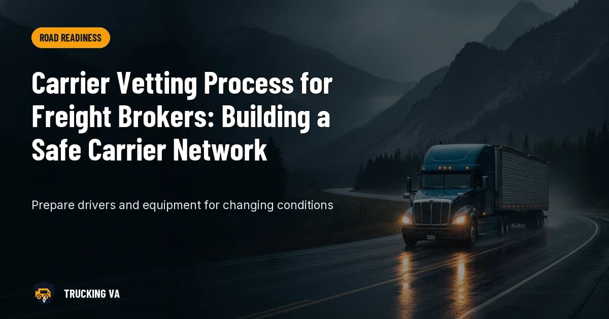 Carrier Vetting Process for Freight Brokers: Building a Safe Carrier Network trucking guide thumbnail