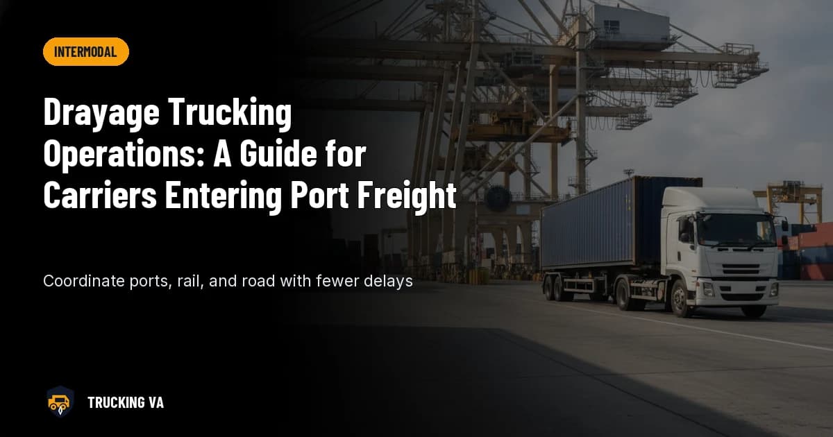 Drayage Trucking Operations: A Guide for Carriers Entering Port Freight trucking guide thumbnail