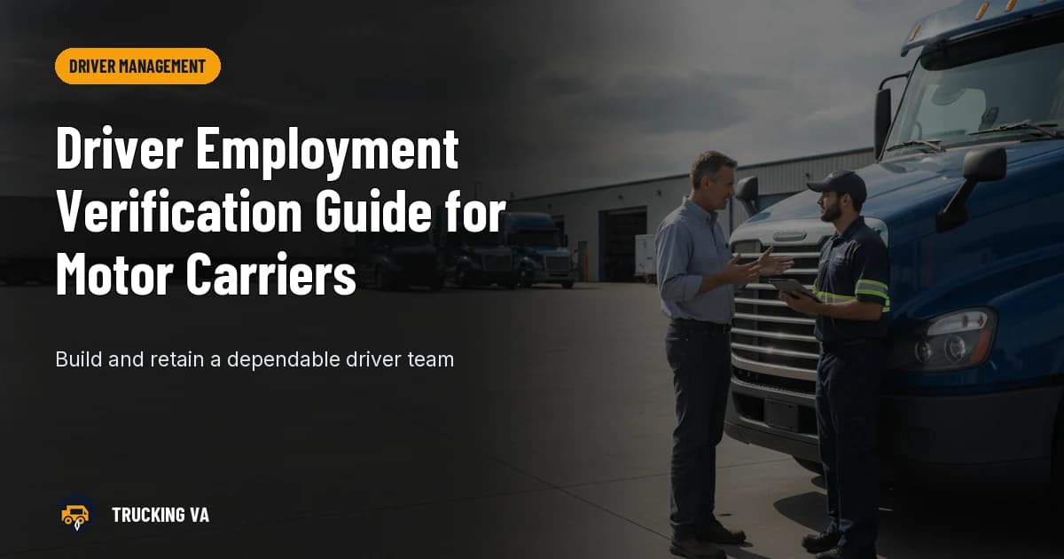 Driver Employment Verification Guide for Motor Carriers trucking guide thumbnail