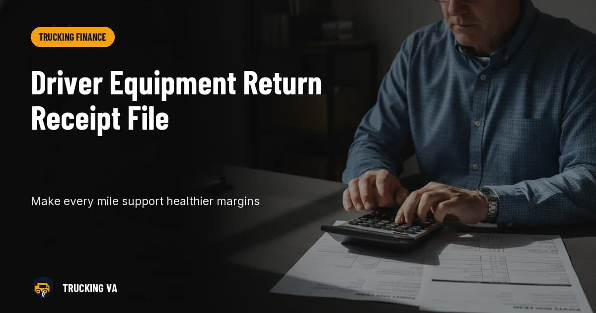 Driver Equipment Return Receipt File trucking guide thumbnail