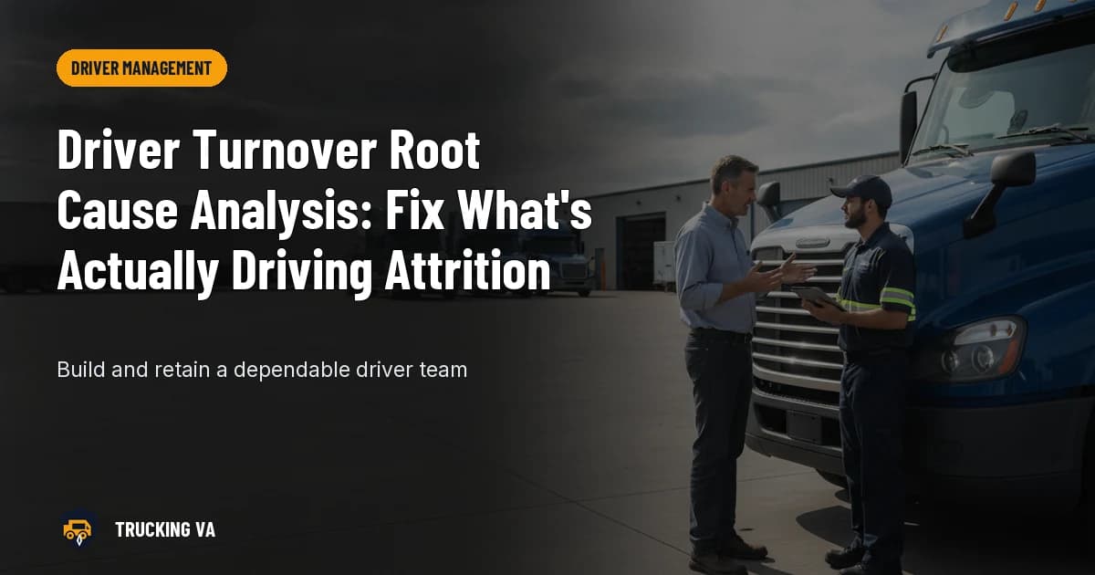 Driver Turnover Root Cause Analysis: Fix What's Actually Driving Attrition trucking guide thumbnail