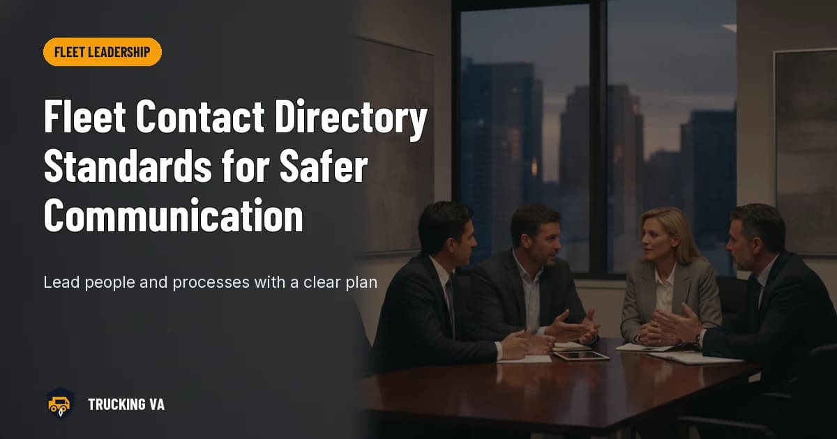 Fleet Contact Directory Standards for Safer Communication trucking guide thumbnail
