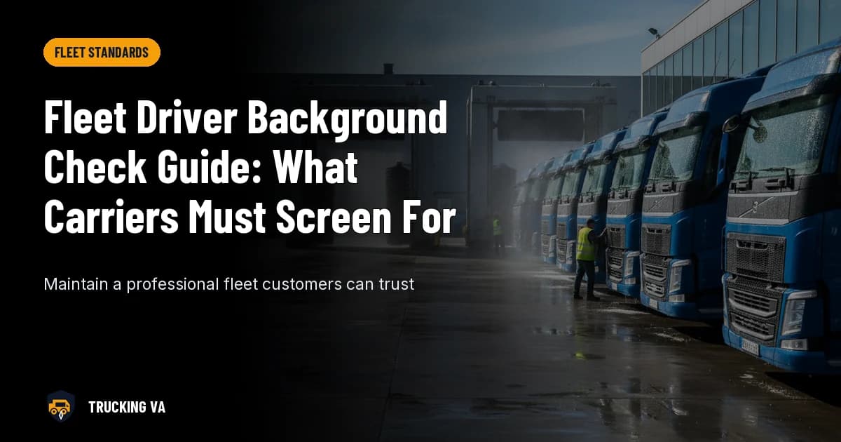 Fleet Driver Background Check Guide: What Carriers Must Screen For trucking guide thumbnail