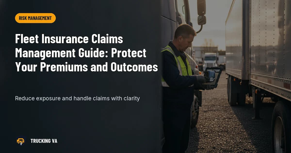 Fleet Insurance Claims Management Guide: Protect Your Premiums and Outcomes trucking guide thumbnail