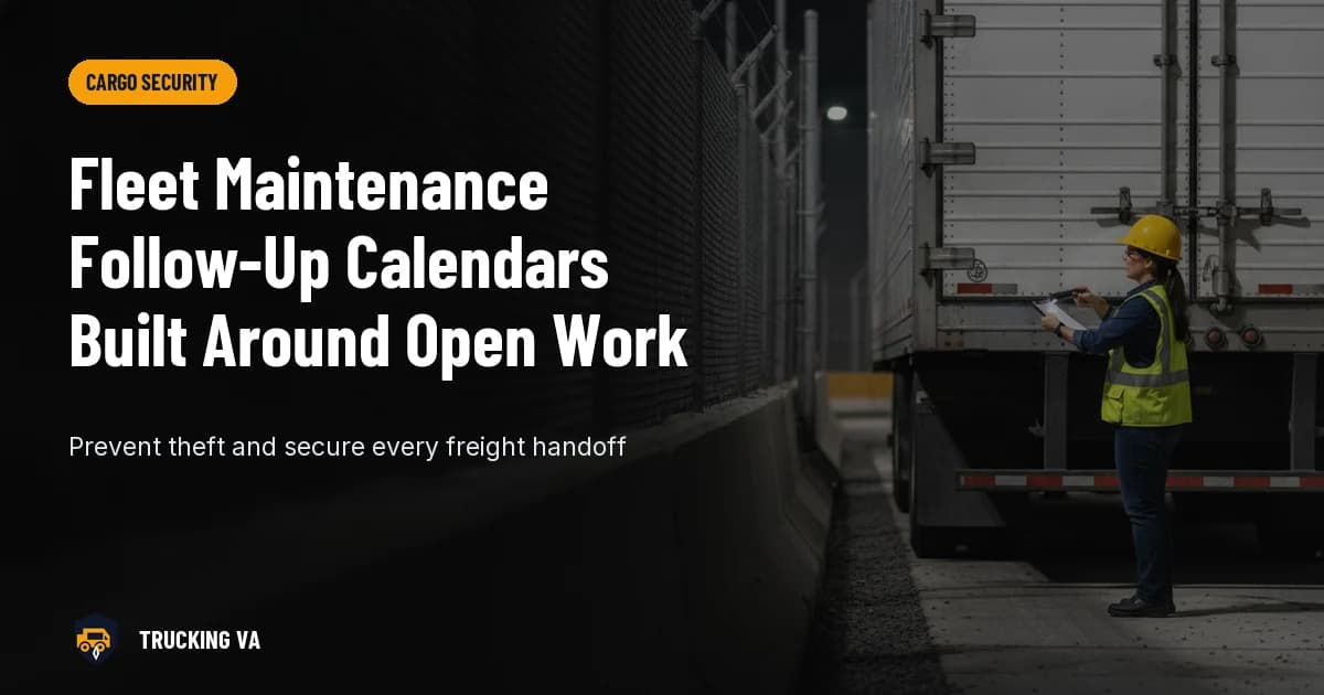 Fleet Maintenance Follow-Up Calendars Built Around Open Work trucking guide thumbnail
