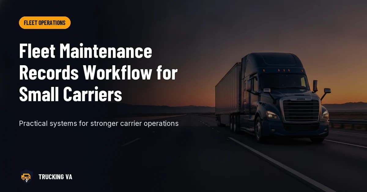 Fleet Maintenance Records Workflow for Small Carriers trucking guide thumbnail