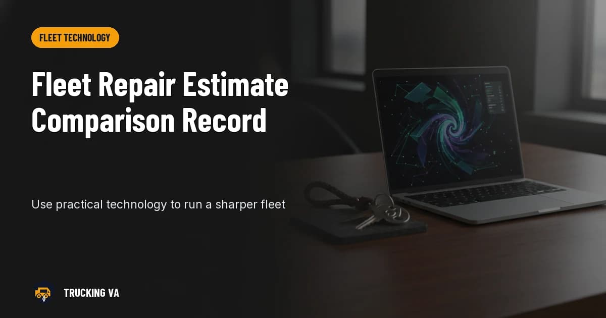 Fleet Repair Estimate Comparison Record trucking guide thumbnail